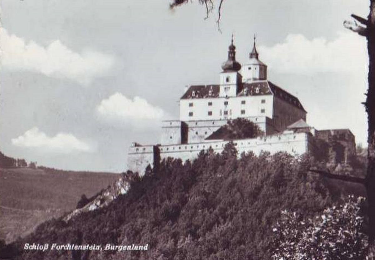 EU/A/Niederoesterreich/Burgenland/SchlossForchtenstein/SW-AK_A_Niederoesterreich_Burgenland_Schloss_Forchtenstein_etwa_um_1955