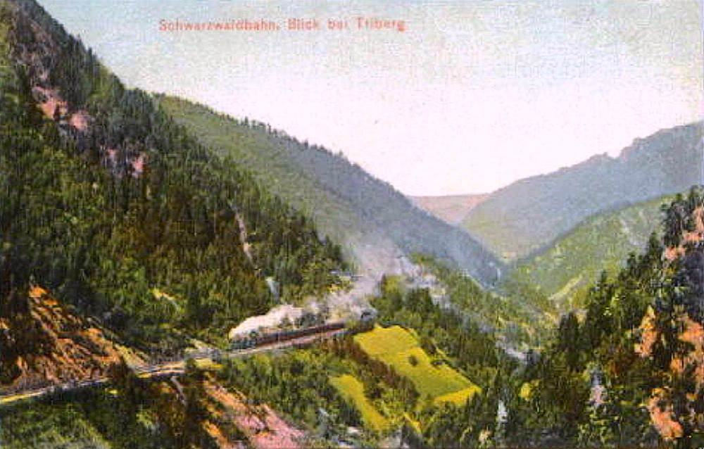 EU/D/BW/Schwarzwaldbahn/colorierte_AK_EU_D_BW_Triberg_Schwarzwaldbahn_1909_1000x0638