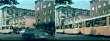 D/NRW/HA/Hagen/Koernerstrasse/Elektromark/1956xxxx_EU_D_NW_HA-City_Koernerstrasse_Tram-Zug_der_Linie_7_vor_der_Elektromark_MONTAGE_(Hagen-Film_von_PaulKellermann)