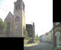 EU/D/NRW/HA/Wehringhausen/Langestrasse/20050528_1707_Fotomontage_Michaelskirche+Langestrasse