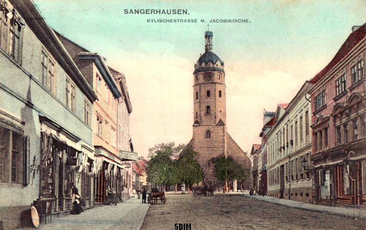 EU/D/SA/SGN/Sangerhausen/KylischeStrasse/colorierte_AK_EU_D_SA_SGN_Sangerhausen_KylischeStrasse_19090824_a