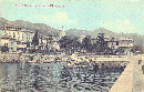 EU/HR/Istrien/Opatijskarivijera/Lovran/NeuerHafen/colorierte_AK_EU_HR_Istrien_Lovran_NeuerHafen_Blick_gen_Altstadt_etwa_um_1920