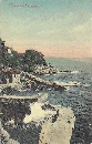 EU/HR/Istrien/Opatijskarivijera/Lovran/Nordstrand/colorierte_AK_EU_HR_Istrien_Lovran_Nordkueste_Schutzhaeuschen_etwa_um_1920