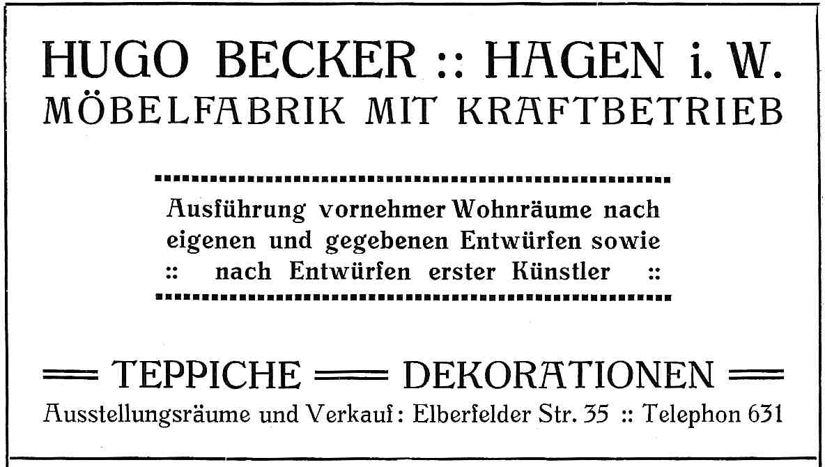 EU/D/NW/HA/Hagen/ElberfelderStrasse/19110xxx_Anzeige_EU_D_NW_HA-City_ElberfelderStrasse035_HugoBecker_(FuehrerHA1911_TfV)