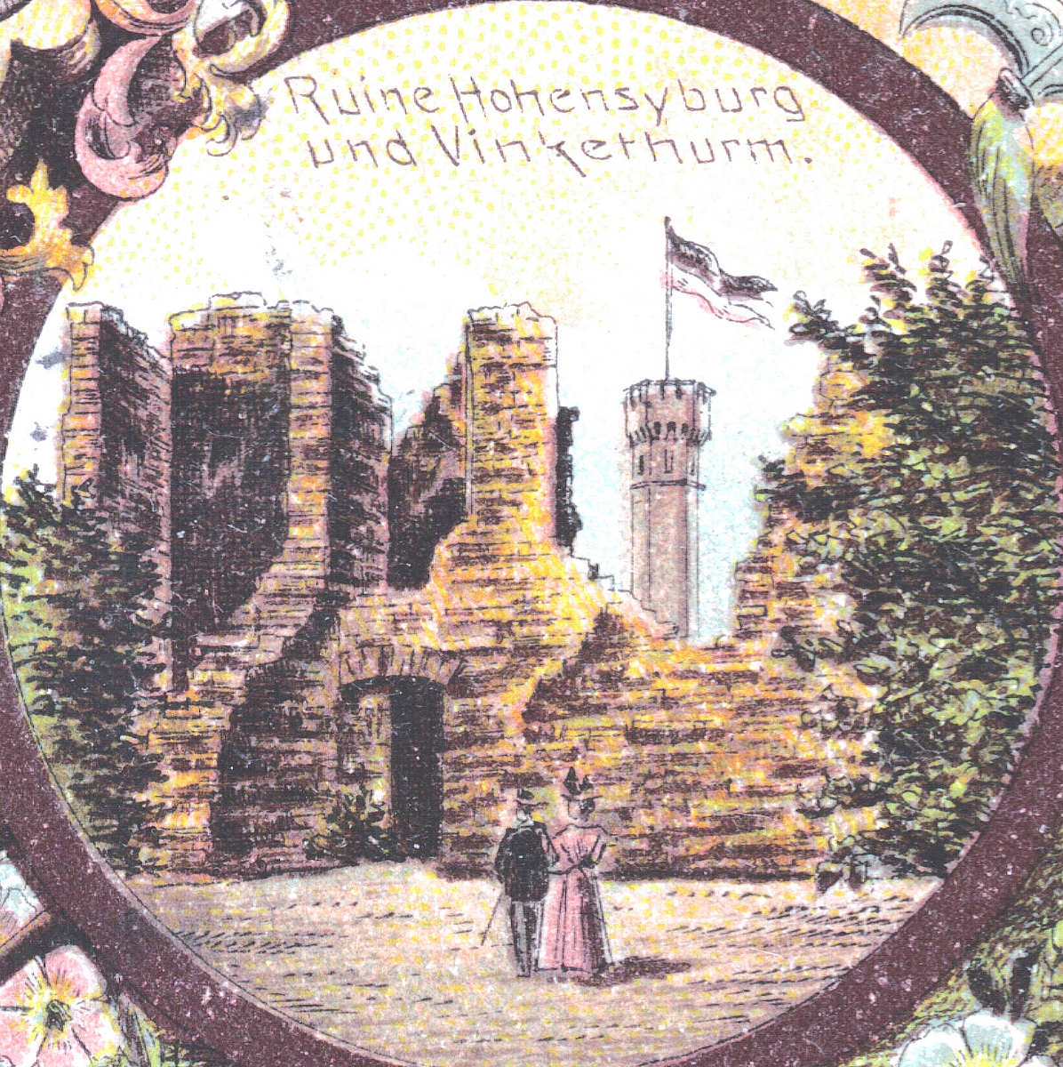 EU/D/NRW/DO/Syburg/Burgruine/1901xxxx_Ausschnitt_Siburg_Lithographie-Ansicht_von_Emil_Zimmermann_19011231