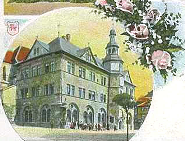 EU/D/TH/NHS/Nordhausen/Rathaus/colorierte_AK_EU_D_TH_NHS_Nordhausen_DETAIL_Rathaus_um_1900