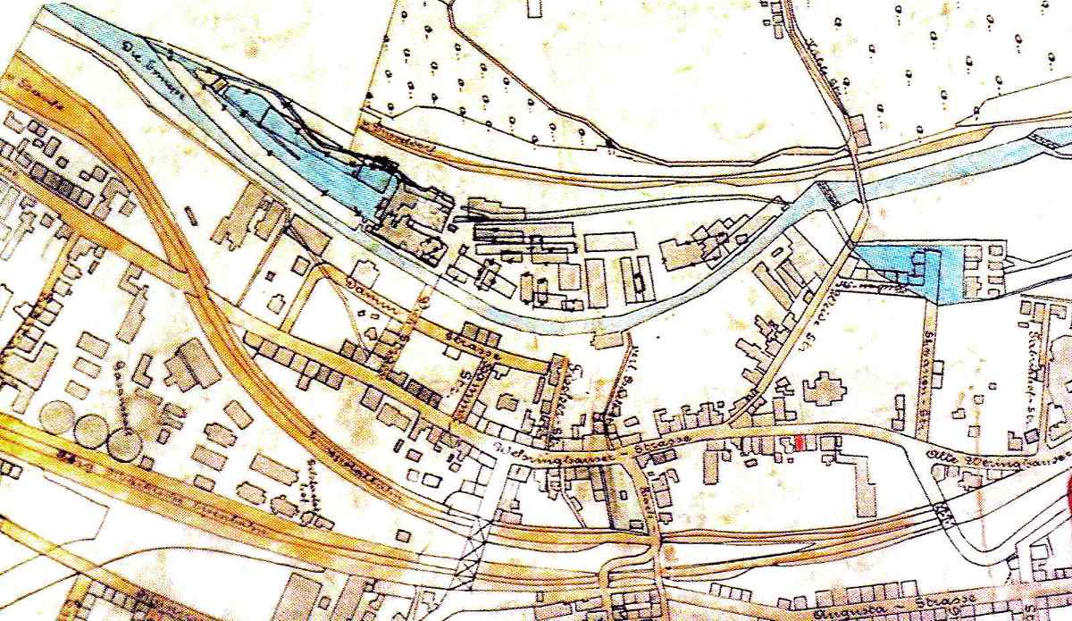 EU/D/NRW/HA/Wehringhausen/1905_Uebersichtsplan_Wehringhausen_mit_den_Hammerwerken_Harkort_und_Post_an_der_Ennepe_1200x0695