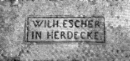 EU/D/NRW/HA/Vorhalle/Ziegelstempelabdruck_Wilhelm_Escher_in_Vorhalle